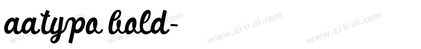 aatypo bold字体转换
